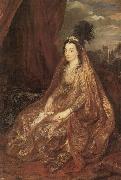 Dyck, Anthony van Portrat der Elisabeth oder Theresia Shirley in orientalischer Kleidung oil painting